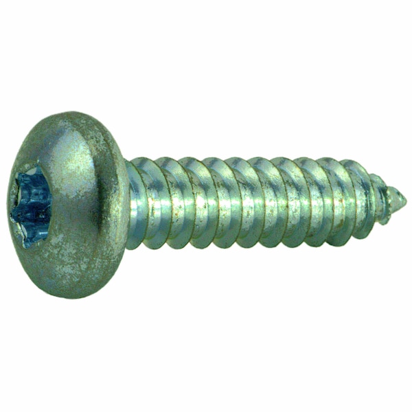 Midwest Fastener Sheet Metal Screw, #14 x 1 in, Zinc Plated Steel Pan Head Torx Drive, 12 PK 37093 - main